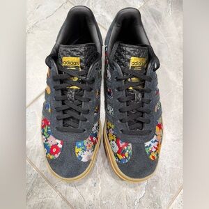 Adidas Gazelle Bold Black with Floral Embroidery